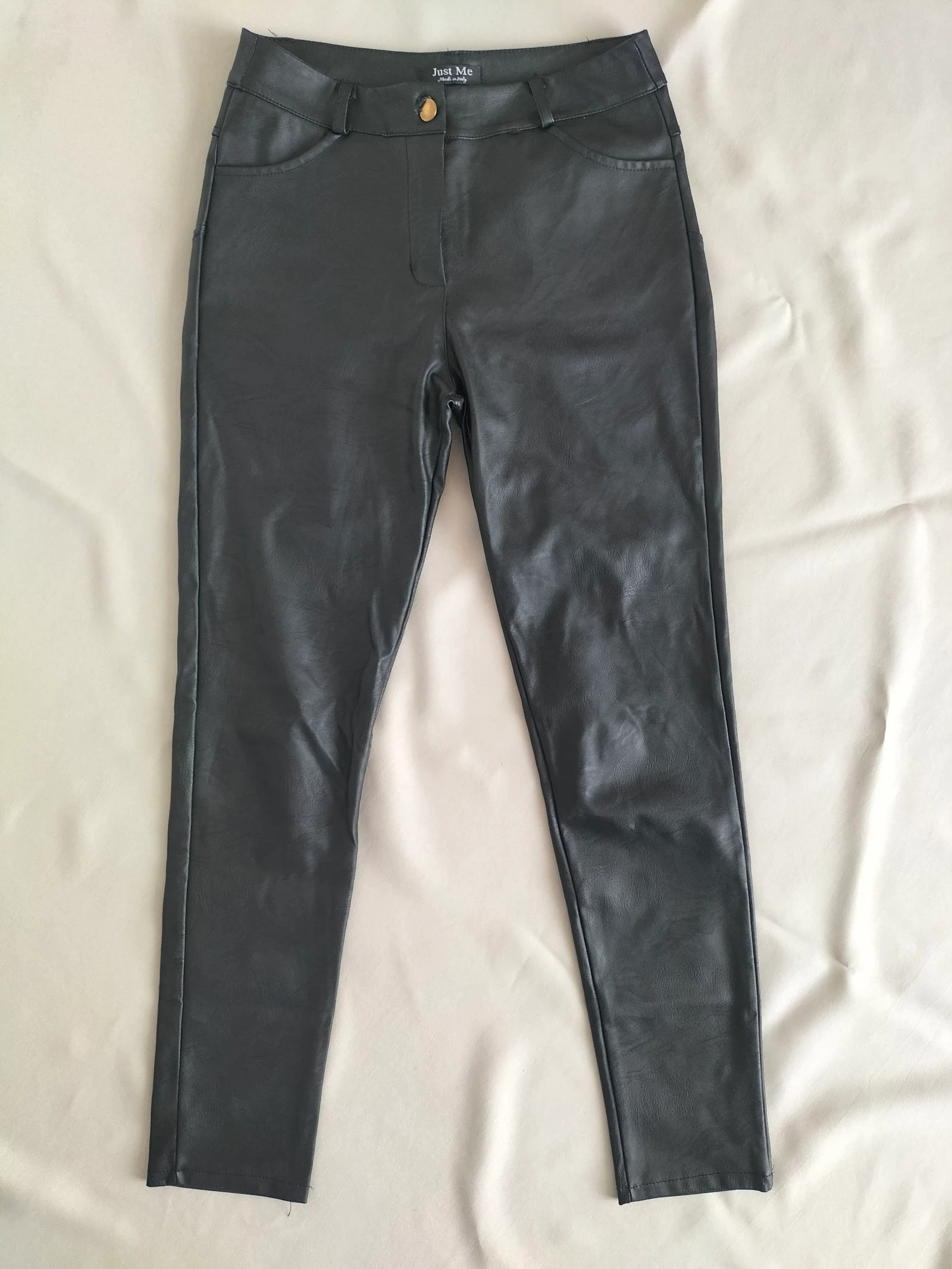 Pantalón Similicuero Negro Push Up 36 | Just Me | Nuevo – photo 2